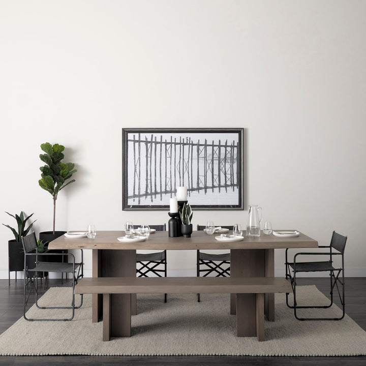 Konstantin 94.0 x 40.0 x 30.0 Medium Brown Wood W/ Live Edge Rectangular Dining Table Dining Room Mercana