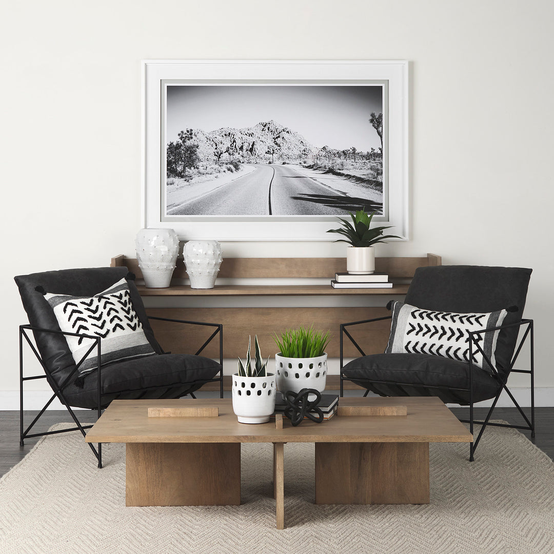 Aida 56 x 34 Rectangular Light Brown Wood Coffee Table Living Room Mercana