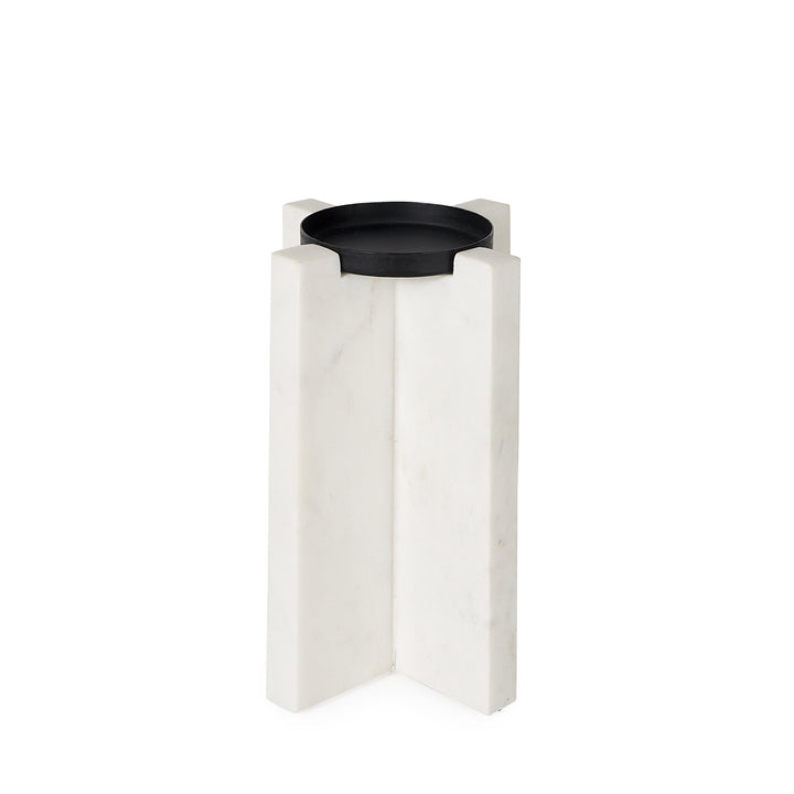 Sophia 5.5"L x 3.5"W x 8.0"H. Marble Candle Holder Medium Decor Mercana