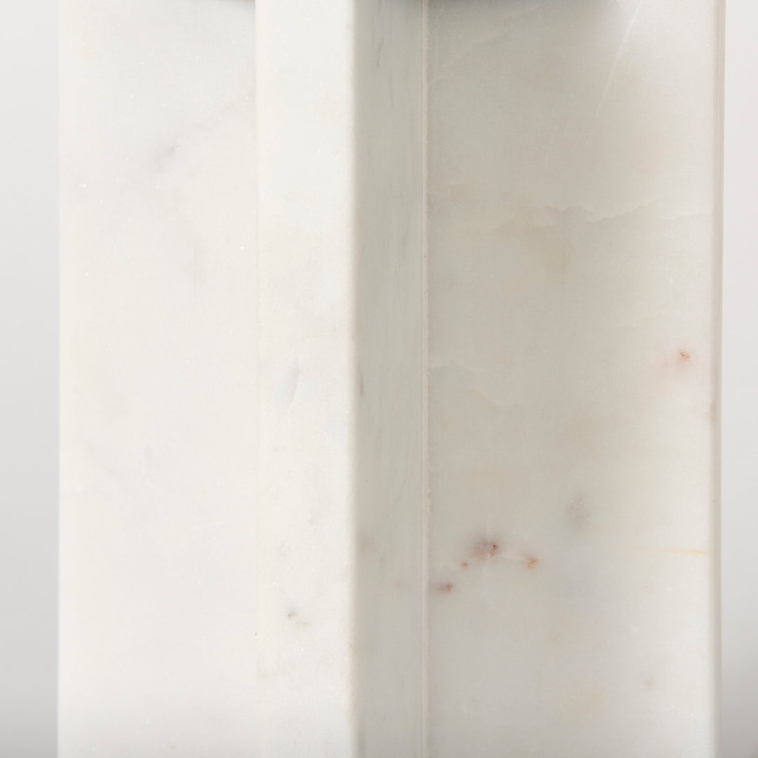 Sophia 5.5"L x 3.5"W x 8.0"H. Marble Candle Holder Medium Decor Mercana