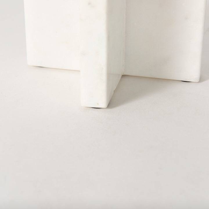 Sophia 5.5"L x 3.5"W x 8.0"H. Marble Candle Holder Medium Decor Mercana