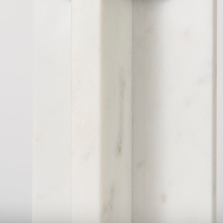 Sophia 5.5"L x 3.5"W x 10.5"H Marble Candle Holder Large Decor Mercana