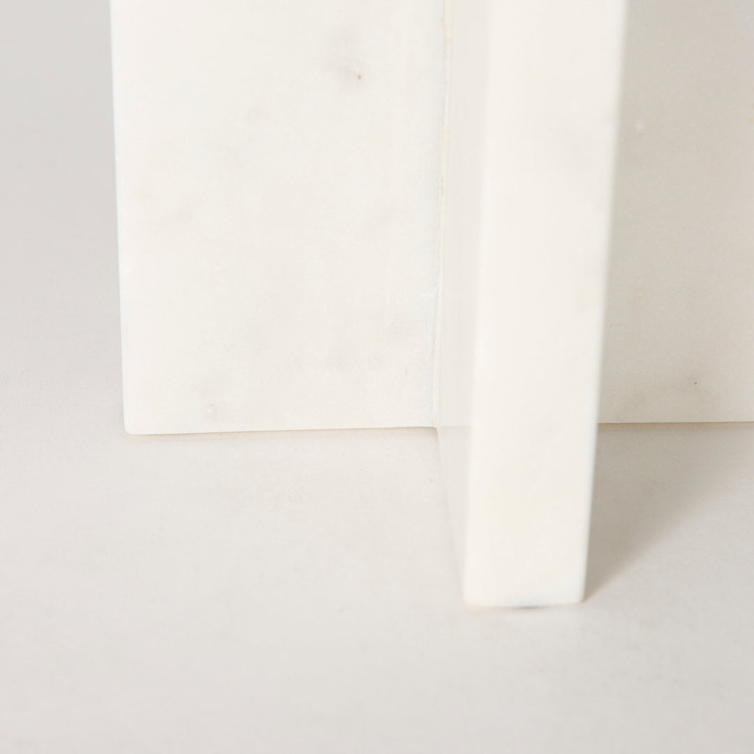 Sophia 5.5"L x 3.5"W x 10.5"H Marble Candle Holder Large Decor Mercana