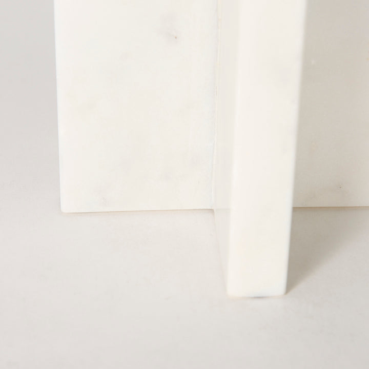 Sophia 5.5"L x 3.5"W x 10.5"H Marble Candle Holder Large Decor Mercana