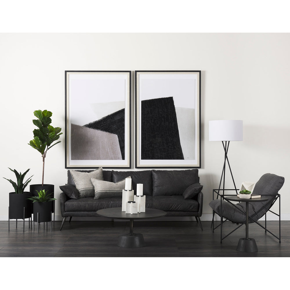 Sophia 5.5"L x 3.5"W x 10.5"H Marble Candle Holder Large Decor Mercana