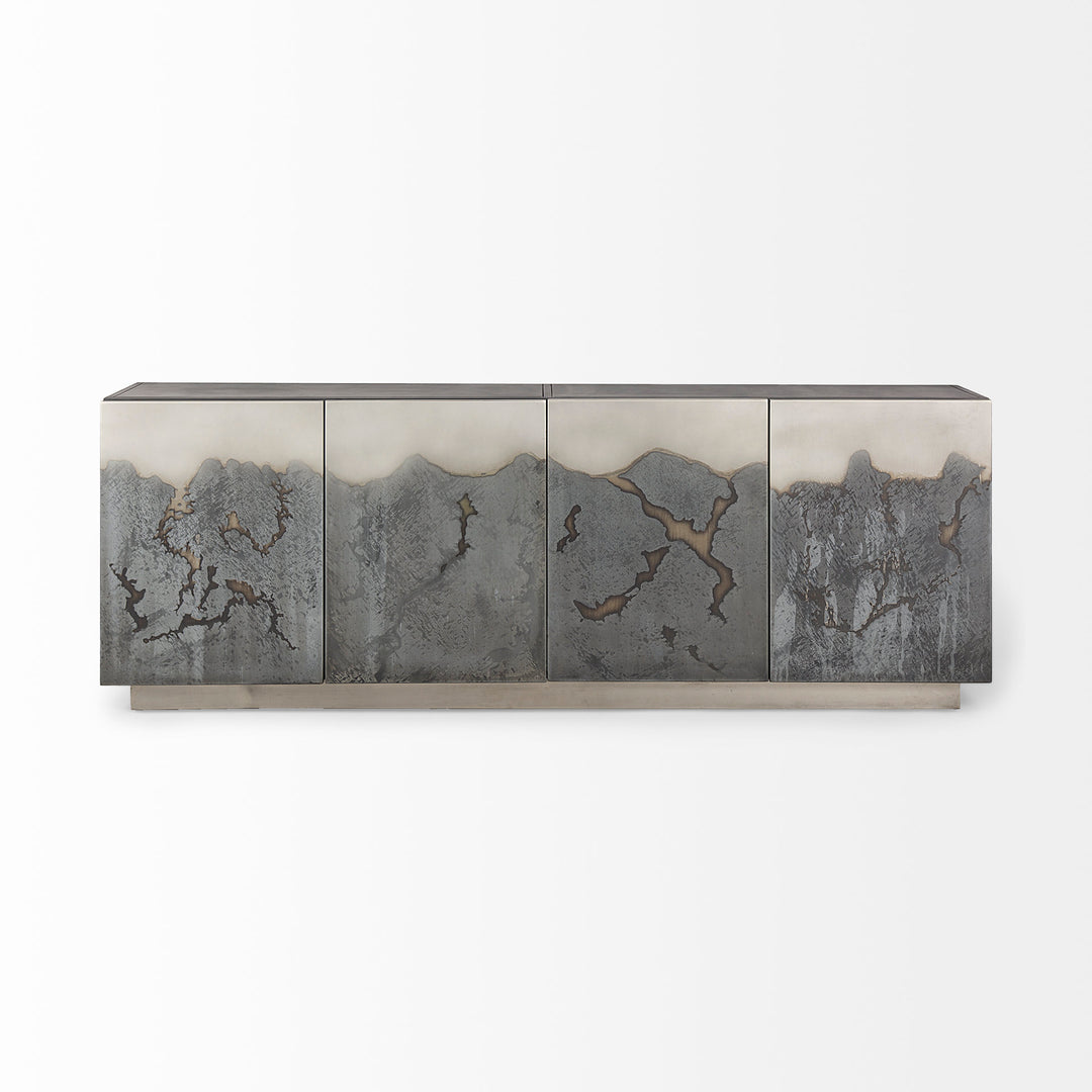 Roxdale Acid Wash Metal Sideboard Dining Room Mercana