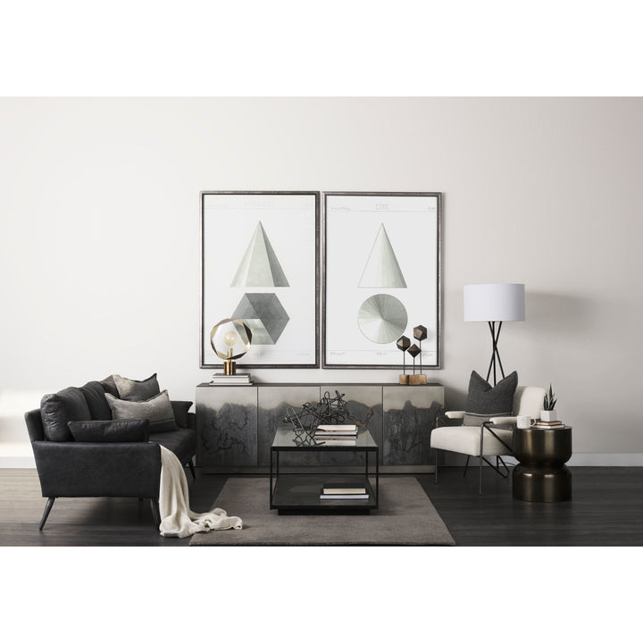 Roxdale Acid Wash Metal Sideboard Dining Room Mercana