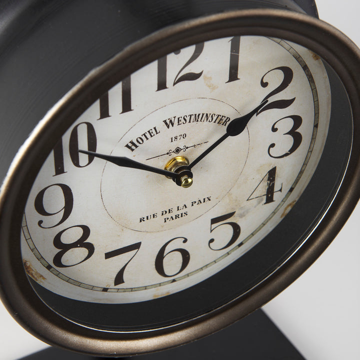 Taxz Metallic Brown Metal Hanging Table Clock Decor Mercana
