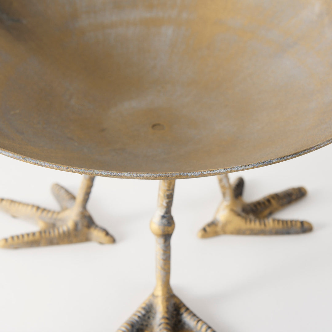 Chadwick II 13L x 13W Gold Metal Webbed Feet Bowl Decor Mercana