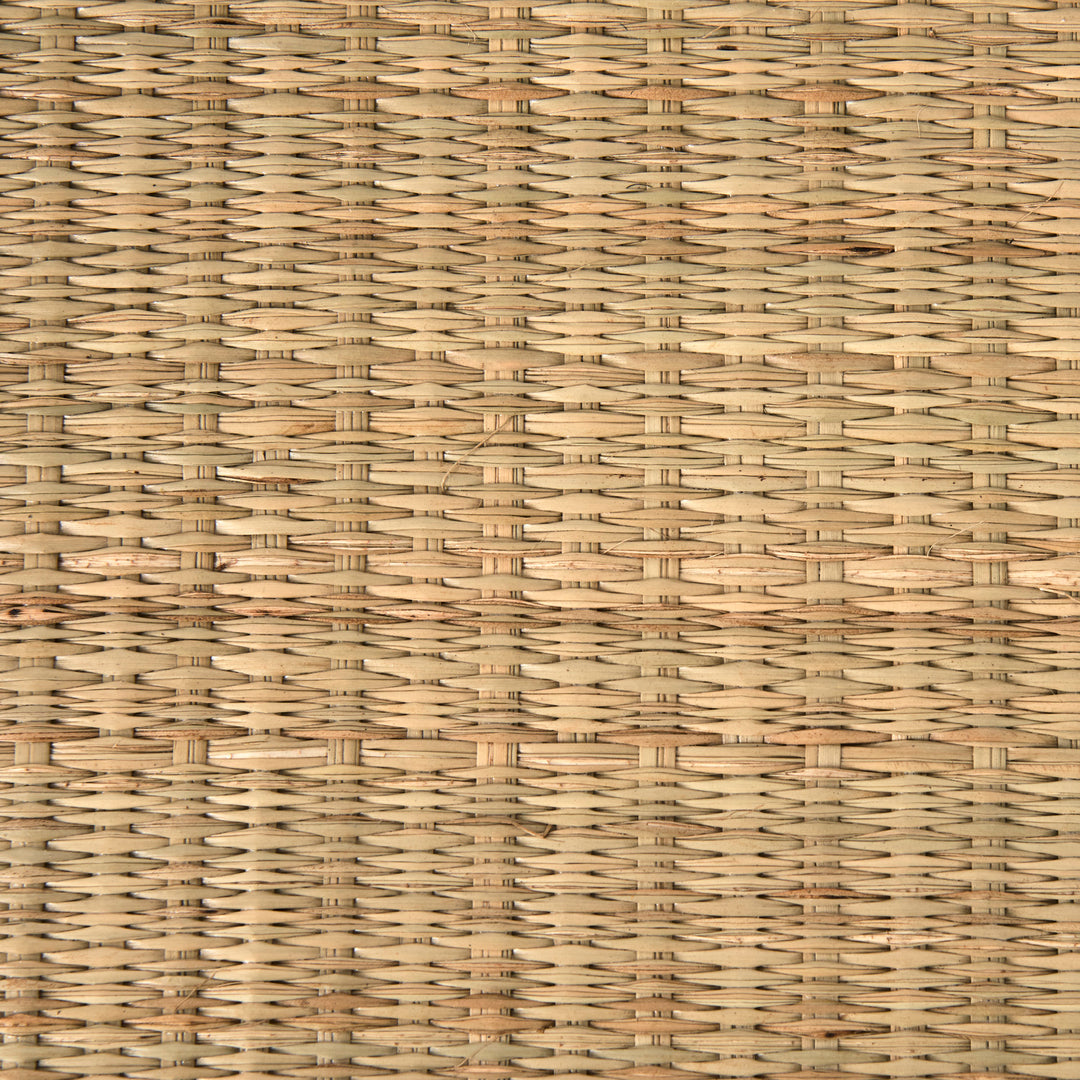 Nia Set of 2 Light Brown Seagrass Rectangular Basket with Handles Decor Mercana