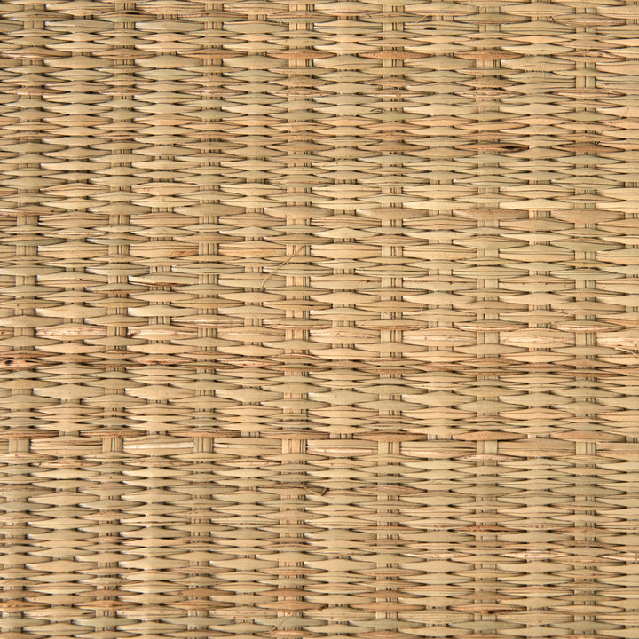 Nia Set of 2 Light Brown Seagrass Rectangular Basket with Handles Decor Mercana