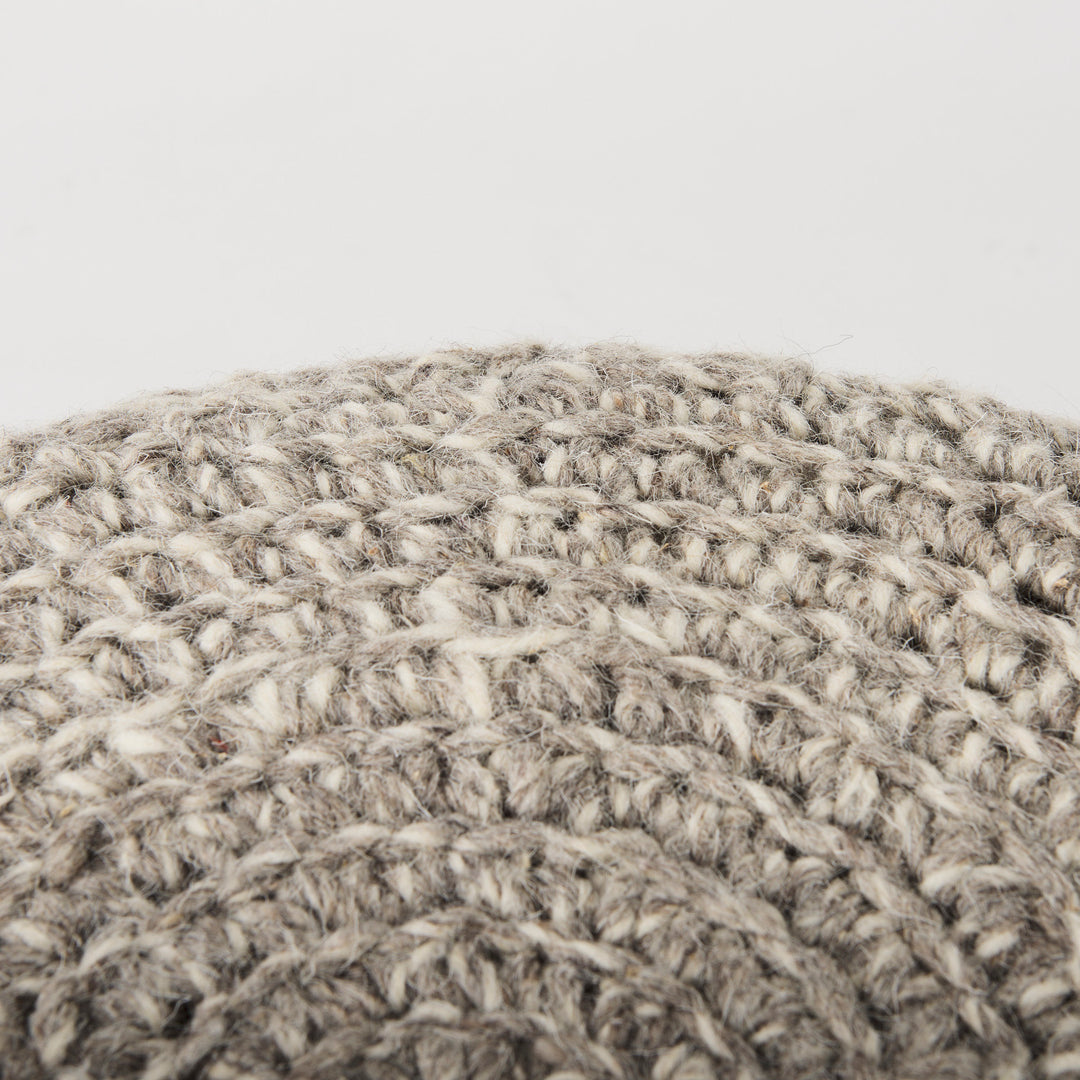 Bina Taupe 4 Legged Wool Stool Living Room Mercana