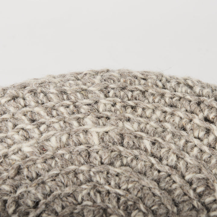 Bina Taupe 4 Legged Wool Stool Living Room Mercana