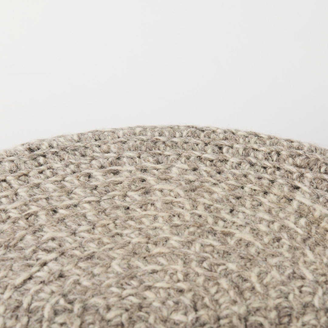 Bina Light Gray 4 Legged Wool Stool Living Room Mercana