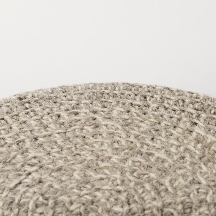 Bina Light Gray 4 Legged Wool Stool Living Room Mercana