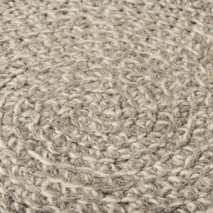Bina Light Gray 4 Legged Wool Stool Living Room Mercana