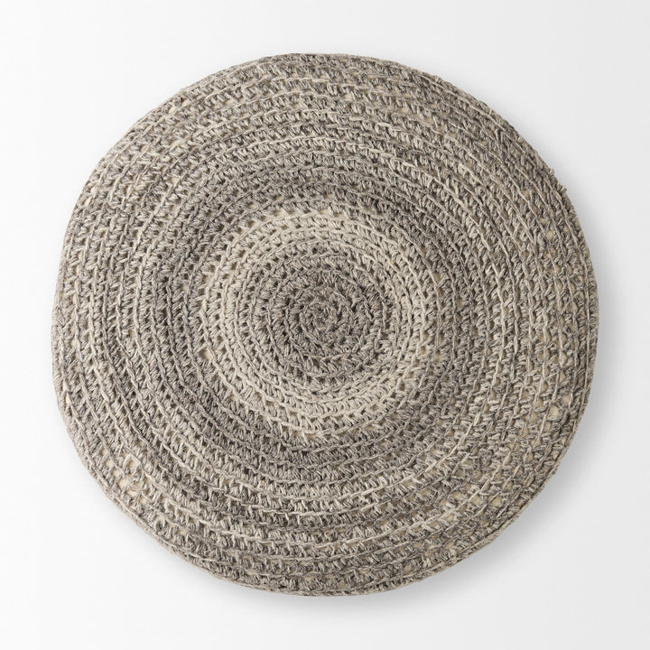 Bina Dark Gray 4 Legged Wool Stool Living Room Mercana