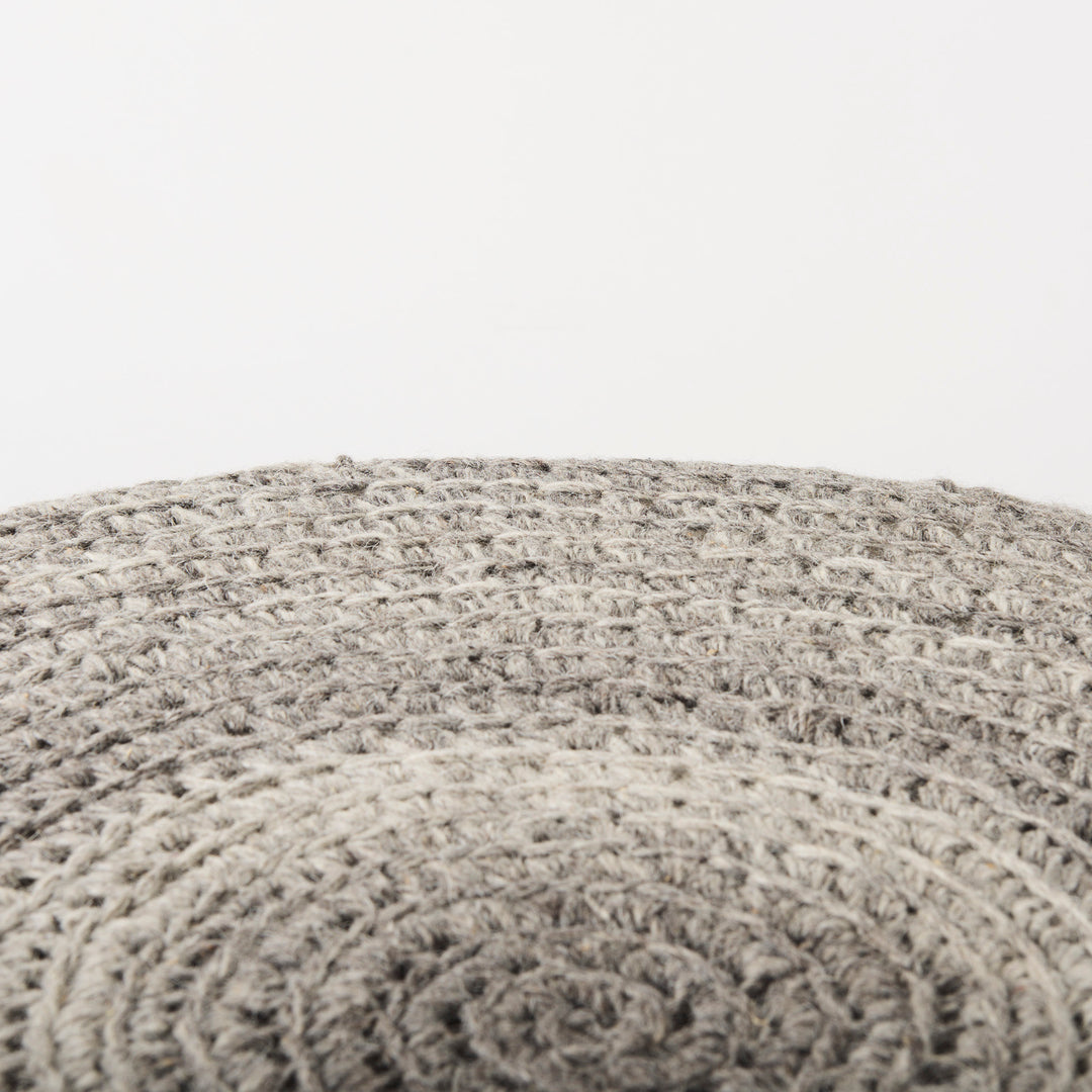 Bina Dark Gray 4 Legged Wool Stool Living Room Mercana