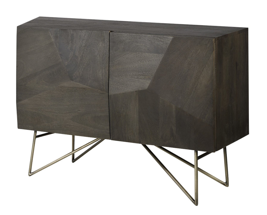 Darwin Dark Brown Wood 2 Door Accent Cabinet Decor Mercana