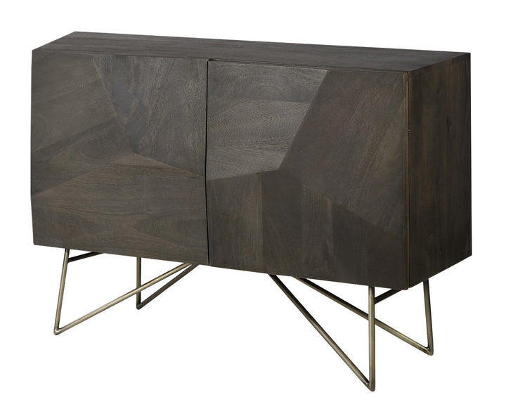 Darwin Dark Brown Wood 2 Door Accent Cabinet Decor Mercana