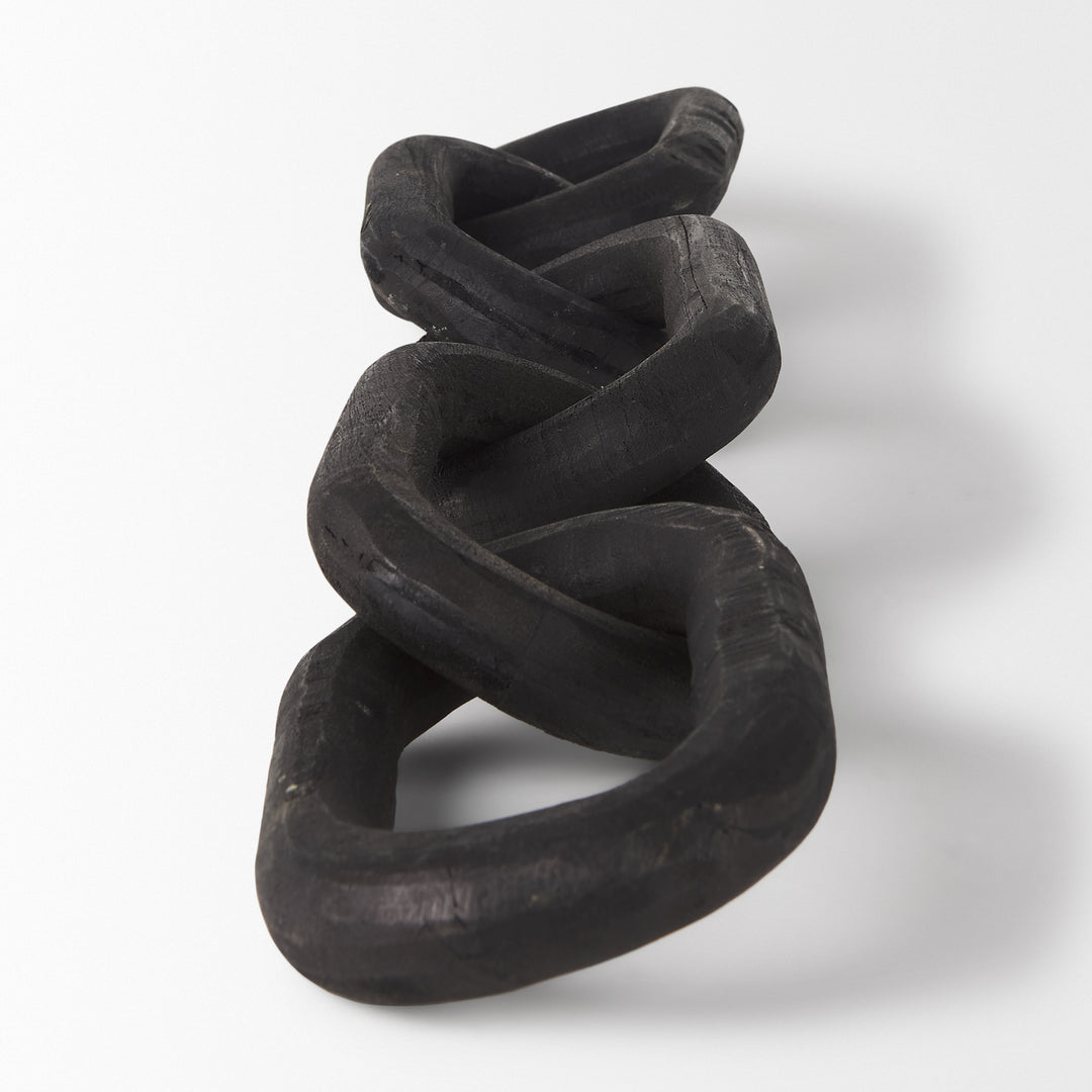 Alix Black Wood Link Chain Decorative Object Decor Mercana