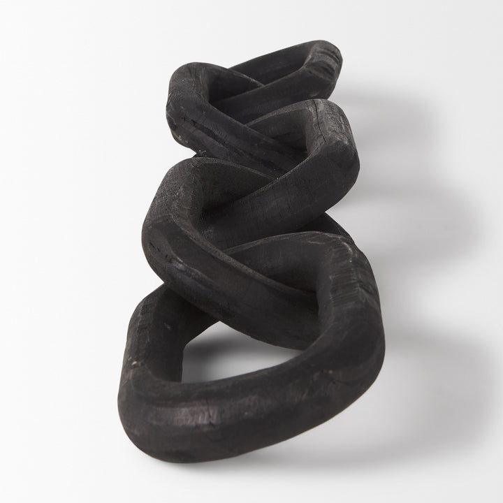 Alix Black Wood Link Chain Decorative Object Decor Mercana