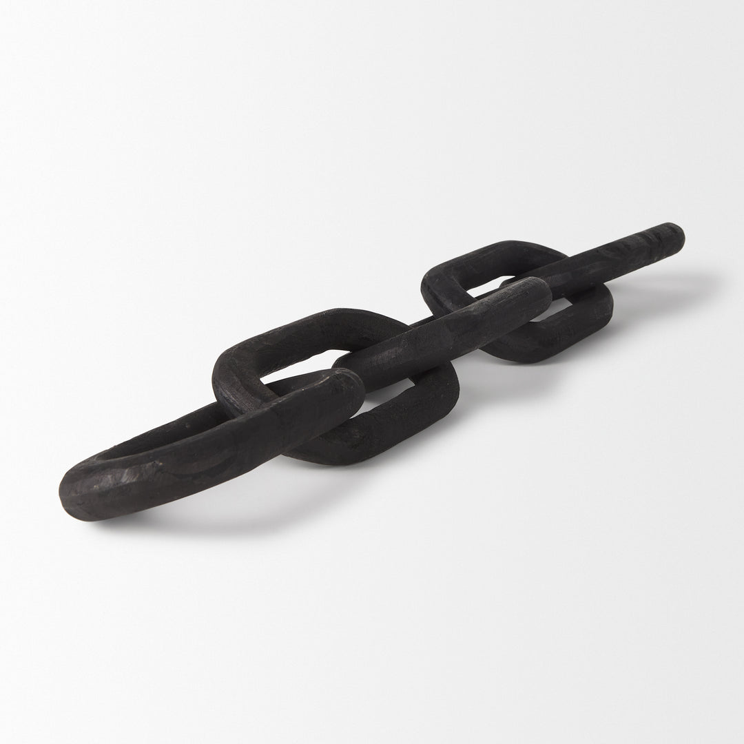 Alix Black Wood Link Chain Decorative Object Decor Mercana