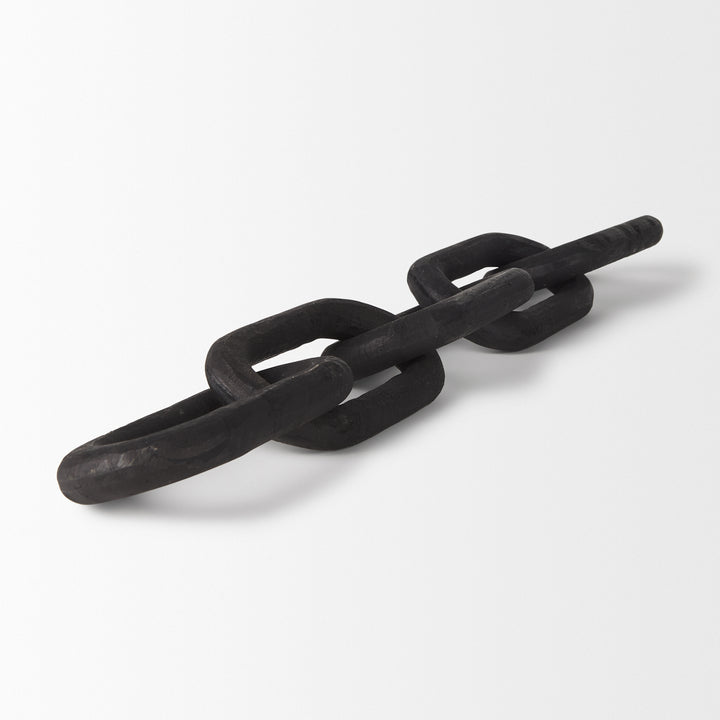 Alix Black Wood Link Chain Decorative Object Decor Mercana