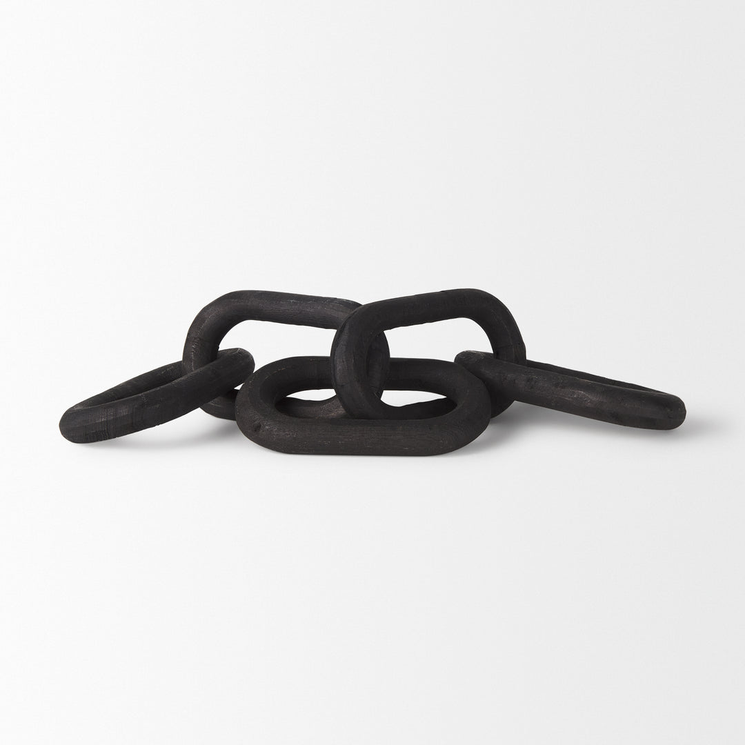 Alix Black Wood Link Chain Decorative Object Decor Mercana