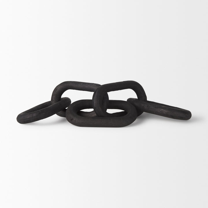 Alix Black Wood Link Chain Decorative Object Decor Mercana