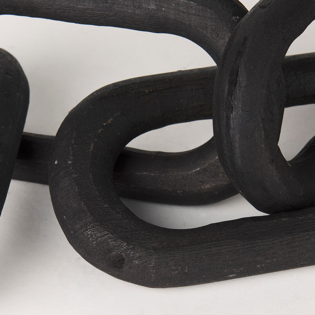 Alix Black Wood Link Chain Decorative Object Decor Mercana