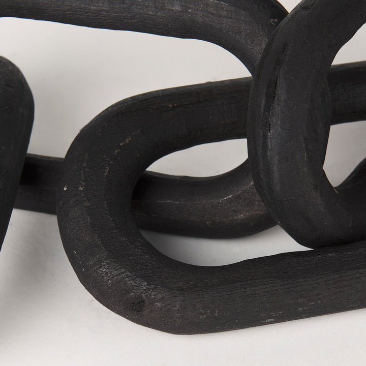Alix Black Wood Link Chain Decorative Object Decor Mercana