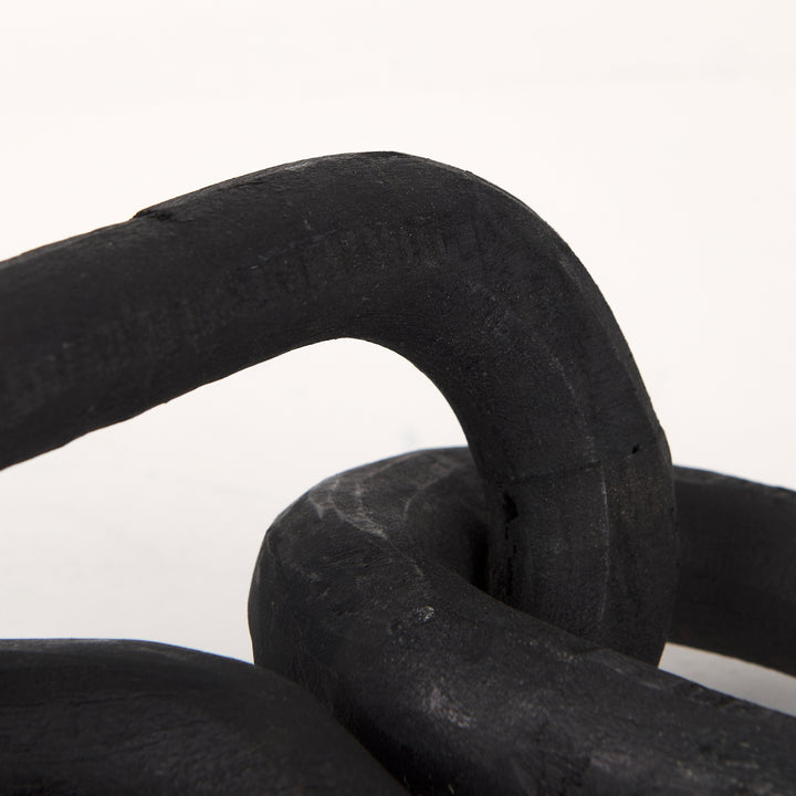 Alix Black Wood Link Chain Decorative Object Decor Mercana