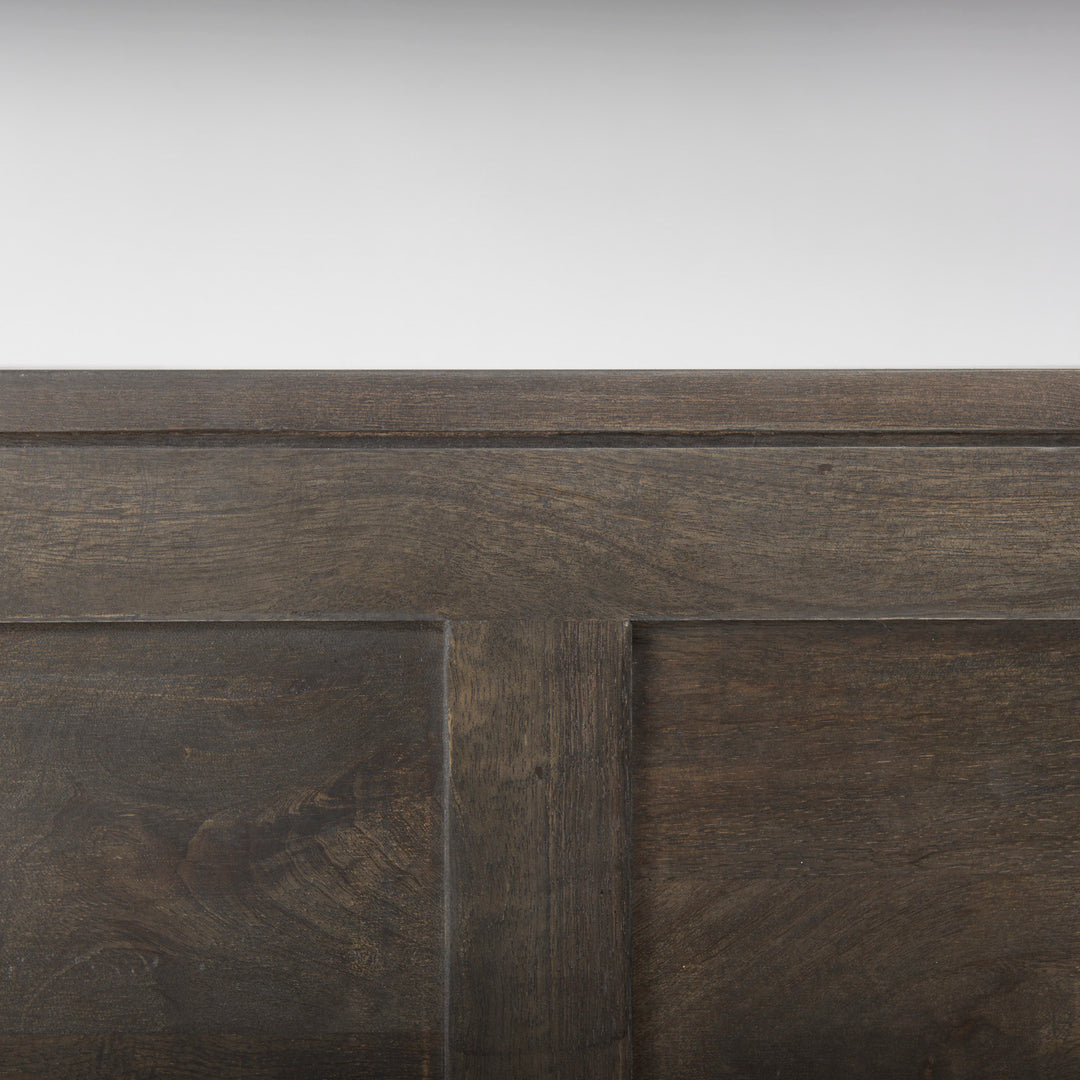 Darwin 80x17.5 Brown Solid Wood Gold Metal Base 4 Cabinet Door Sideboard Dining Room Mercana