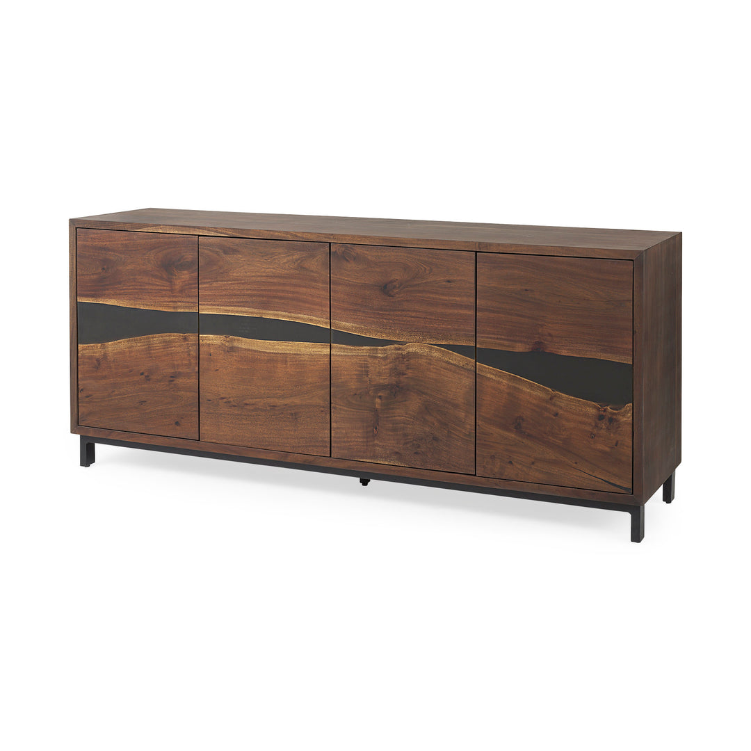 Hemlock Brown Wood Sideboard Dining Room Mercana