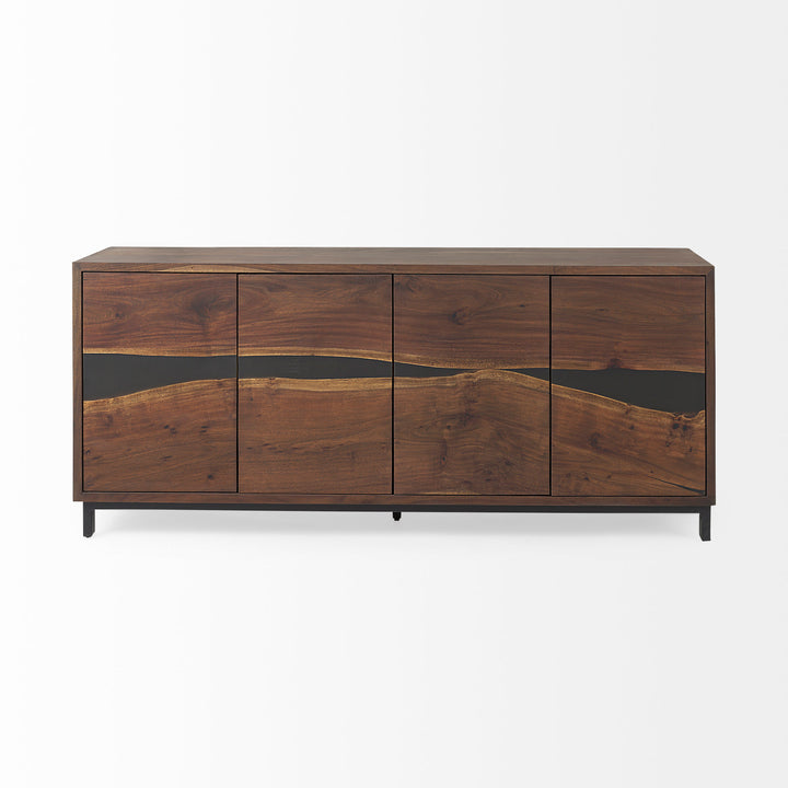 Hemlock Brown Wood Sideboard Dining Room Mercana