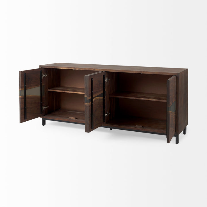 Hemlock Brown Wood Sideboard Dining Room Mercana
