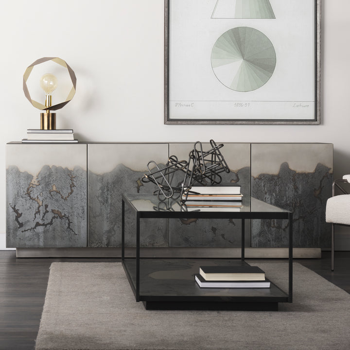 Roxdale Acid Wash Metal Sideboard Dining Room Mercana