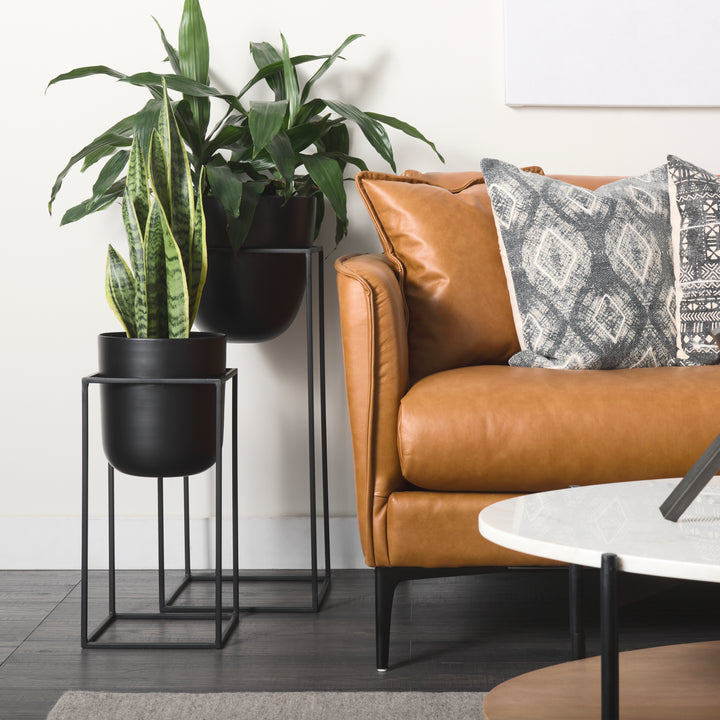 Bumble (Set of 2) Black Plant Stands Decor Mercana