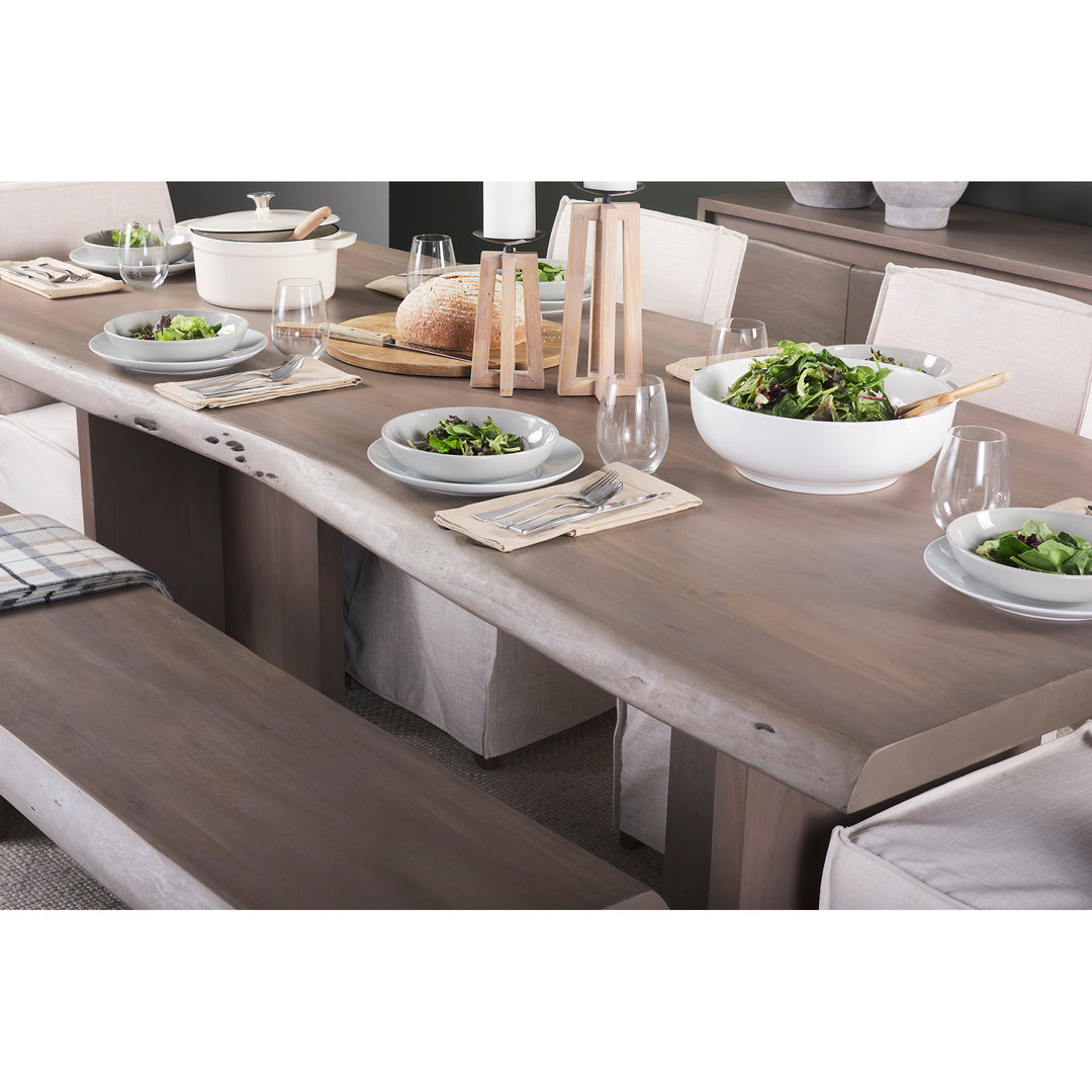 Konstantin 94.0 x 40.0 x 30.0 Medium Brown Wood W/ Live Edge Rectangular Dining Table Dining Room Mercana