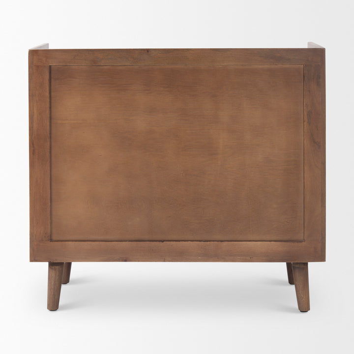Lillie Medium Brown Wood 2 Door Tray Top Accent Cabinet Decor Mercana