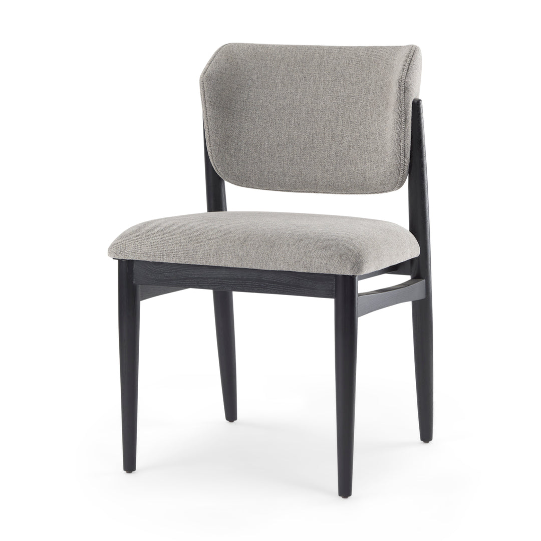 Cline Gray Fabric W/Black Wood Dining Chair Living Room Mercana
