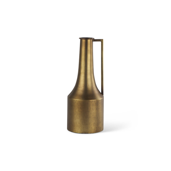 Aubrey Small 14.0H Gold Iron Flower Jug Vase Decor Mercana