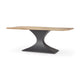 Maxton Light Brown Wood w/ Dark Gunmetal Iron Metal Dining Table Dining Room Mercana