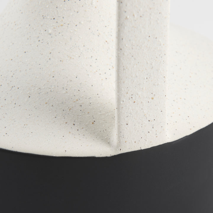 Burton 13.1H Large White and Black Ceramic Jug Vase Decor Mercana