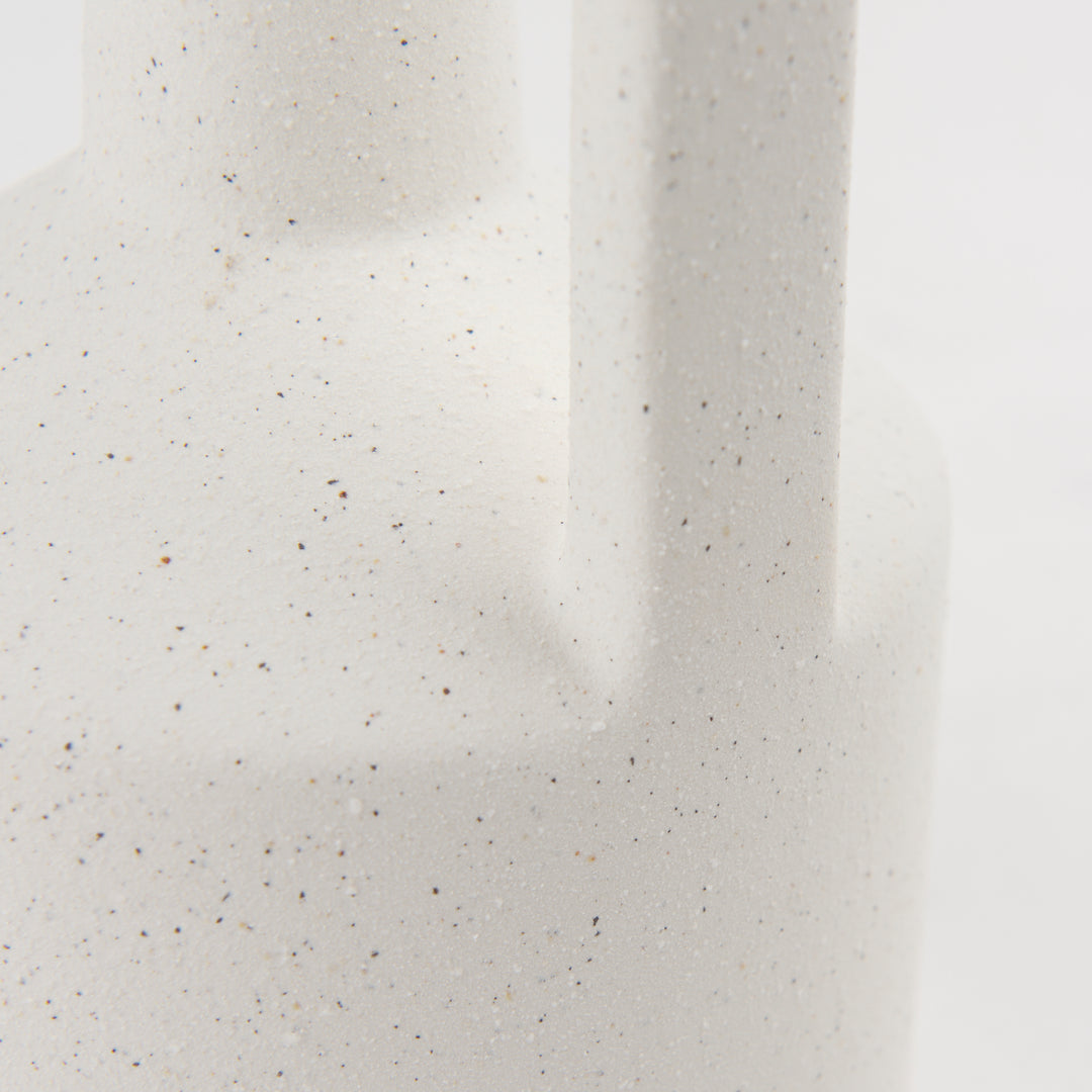 Burton 10.8H Small White Ceramic Jug Vase Decor Mercana