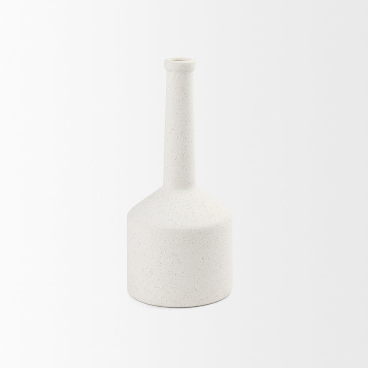 Burton 14.2H Medium White Ceramic Jug Vase Decor Mercana