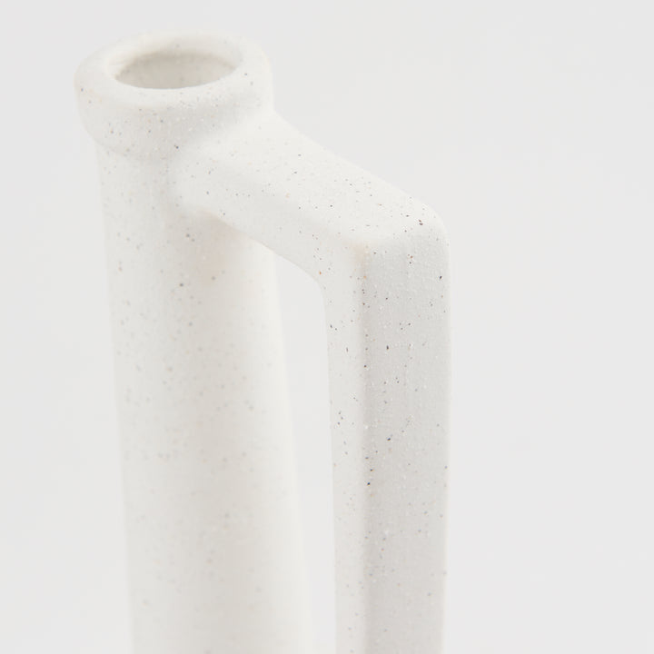 Burton 14.2H Medium White Ceramic Jug Vase Decor Mercana
