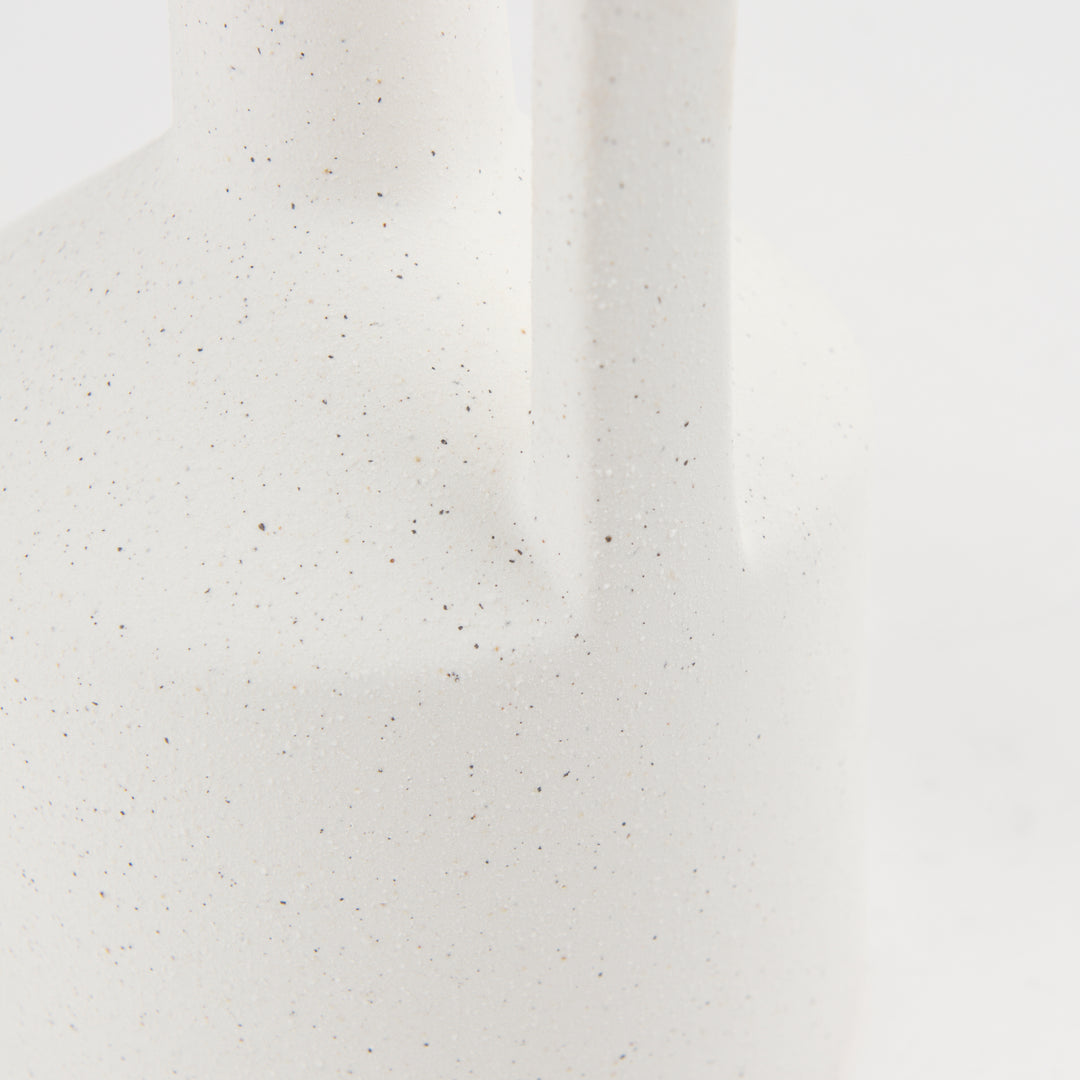 Burton 14.2H Medium White Ceramic Jug Vase Decor Mercana