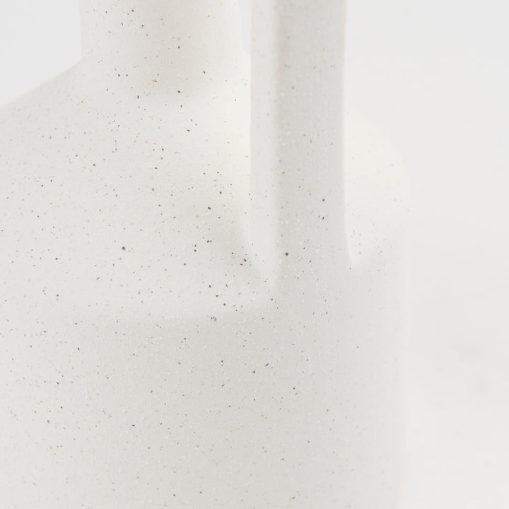 Burton 14.2H Medium White Ceramic Jug Vase Decor Mercana